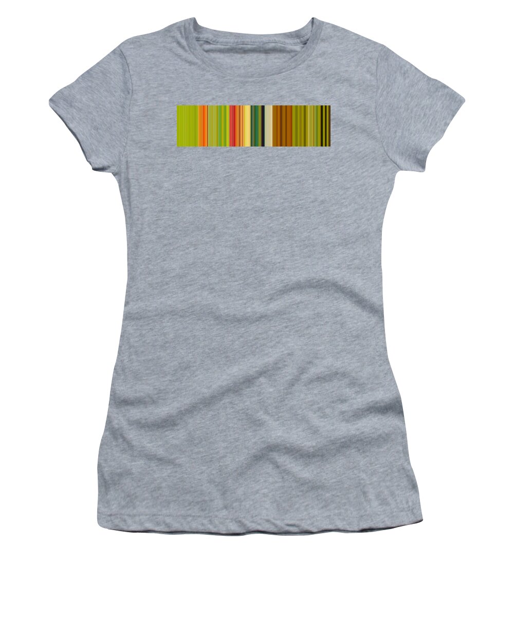 Stripes Women's T-Shirt featuring the digital art Technicolor Dreams by Michelle Calkins