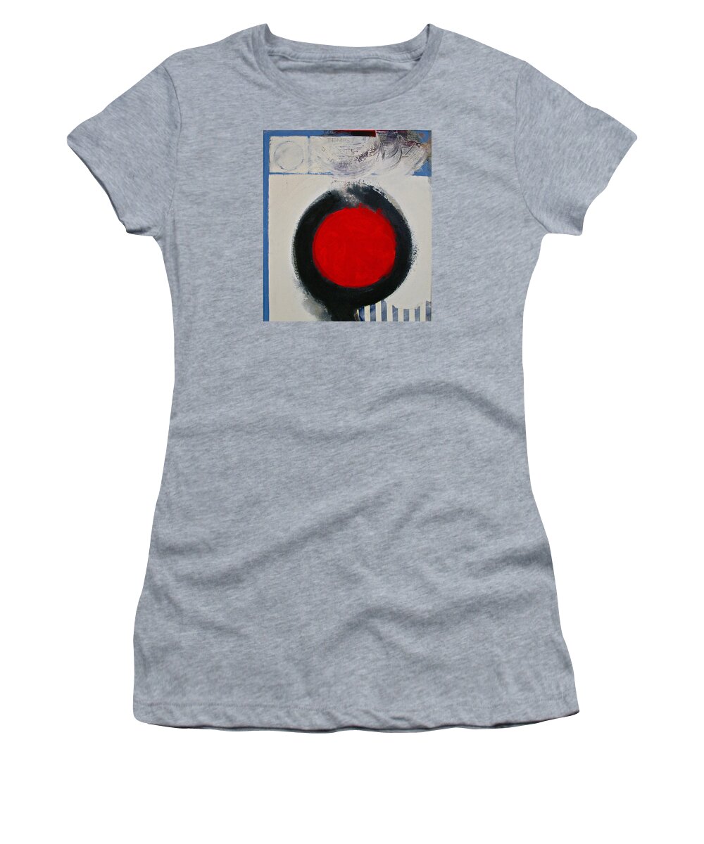 Abstract Paintings Women's T-Shirt featuring the painting Temps by Cliff Spohn