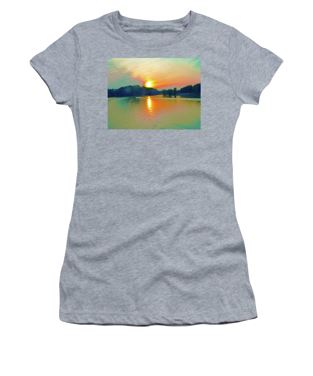 Tennessee Women's T-Shirt featuring the digital art Tennessee River Scene by Rod Whyte