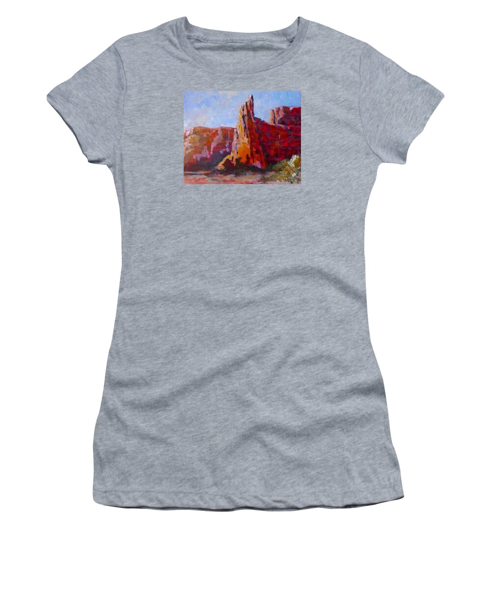 Desert Women's T-Shirt featuring the painting Terry's Canyon by Barbara O'Toole