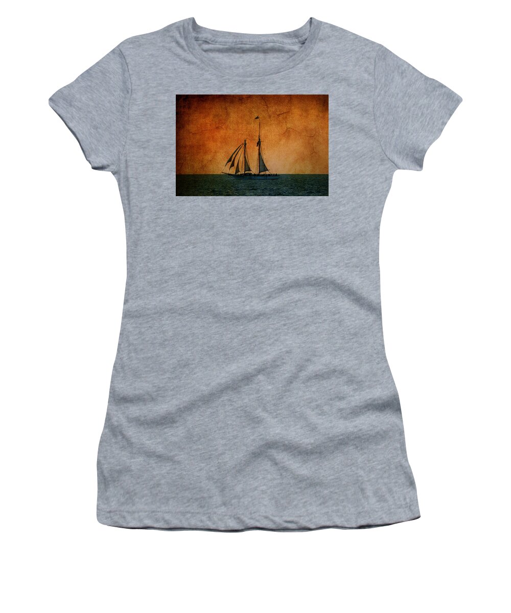 The America Women's T-Shirt featuring the photograph The America in Key West by Susanne Van Hulst