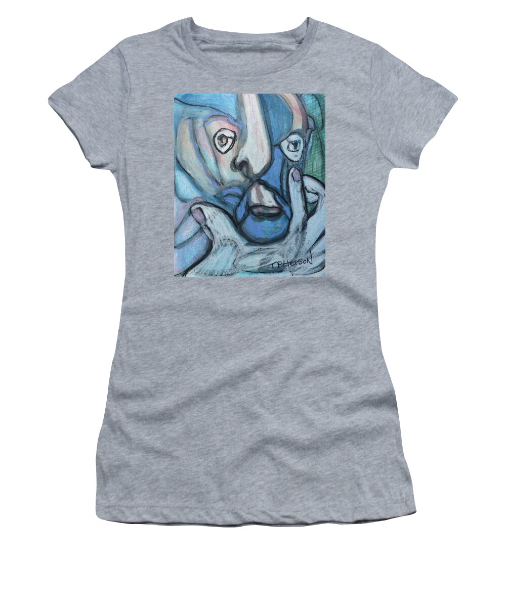 Crayon Women's T-Shirt featuring the painting the Artist at Work by Todd Peterson