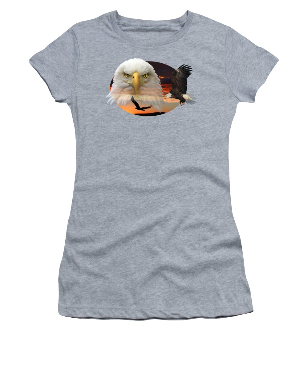 Bald Eagle Women's T-Shirt featuring the photograph The Bald Eagle 2 by Shane Bechler