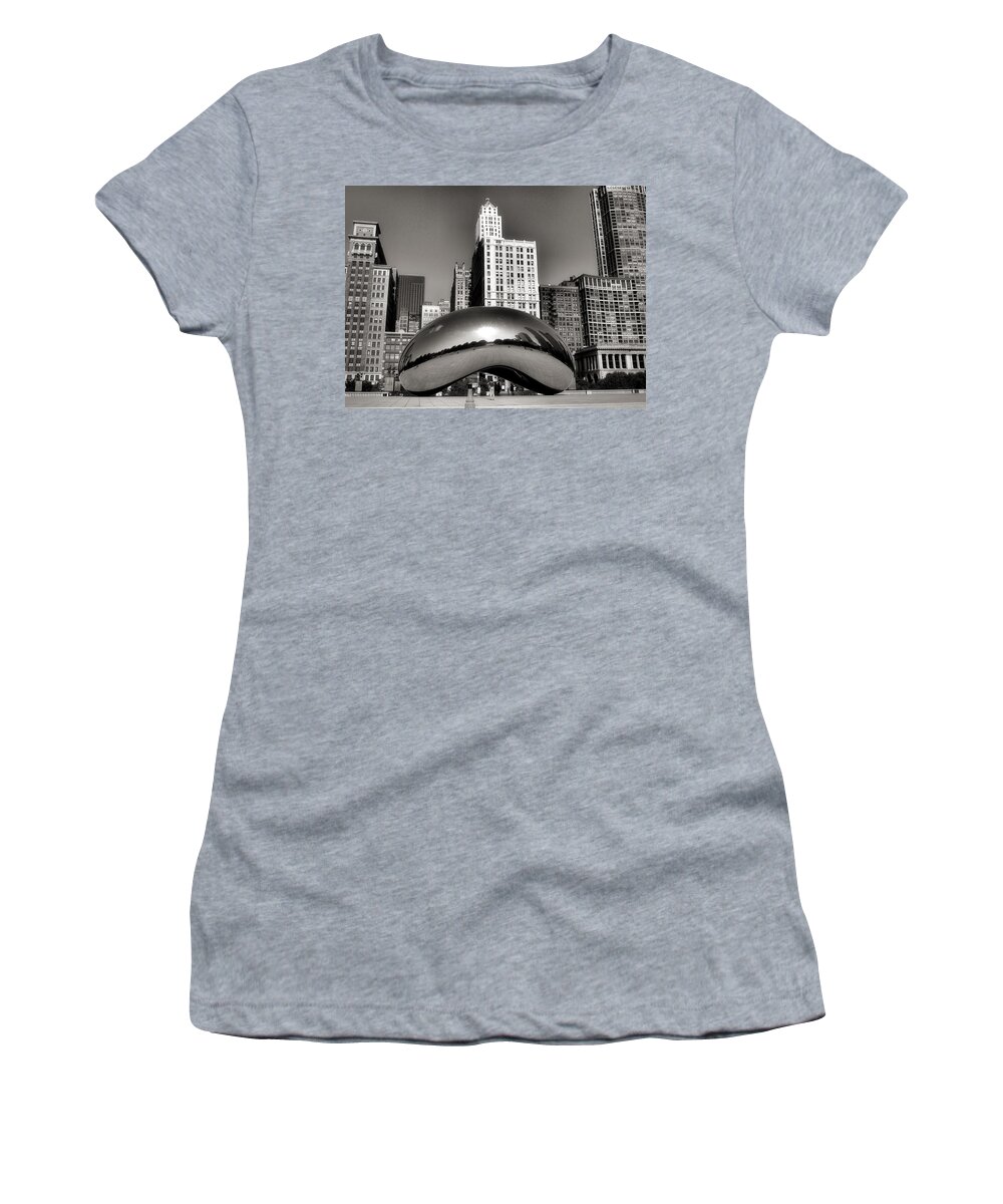 Chicago Architecture Women's T-Shirt featuring the photograph The Bean - 3 by Ely Arsha