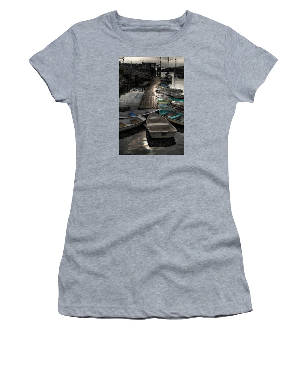 Boats Women's T-Shirt featuring the photograph The Calm Before by Richard Ortolano