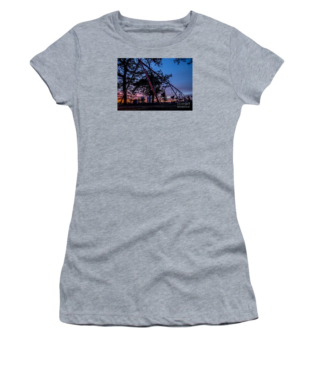 Swings Women's T-Shirt featuring the photograph The Calm Before the Storm by James Aiken