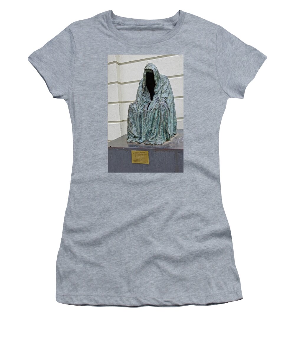 Anna Chromy Women's T-Shirt featuring the photograph The Cloak of Conscience By Anna Chromy by Rick Rosenshein