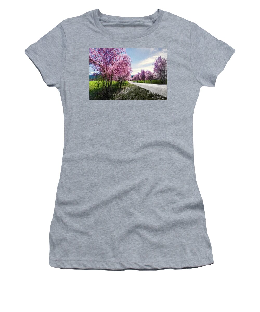 Plum Trees Women's T-Shirt featuring the photograph The Coming of Spring by Belinda Greb