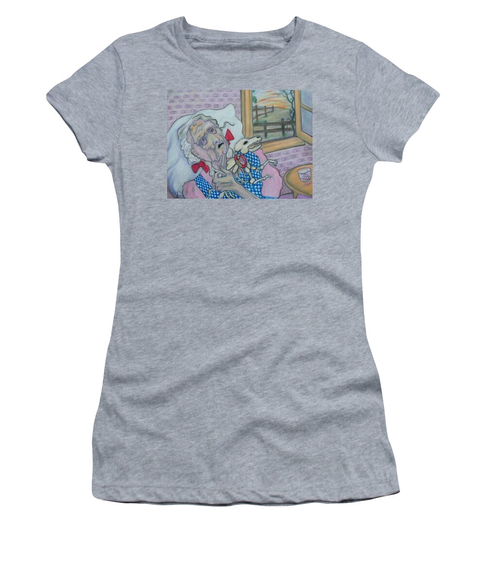 Wizard Of Oz Women's T-Shirt featuring the painting the curious case of Dorothy Gale by Todd Peterson