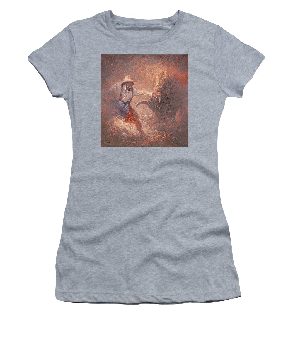 Rodeo Women's T-Shirt featuring the painting The Dance by Mia DeLode