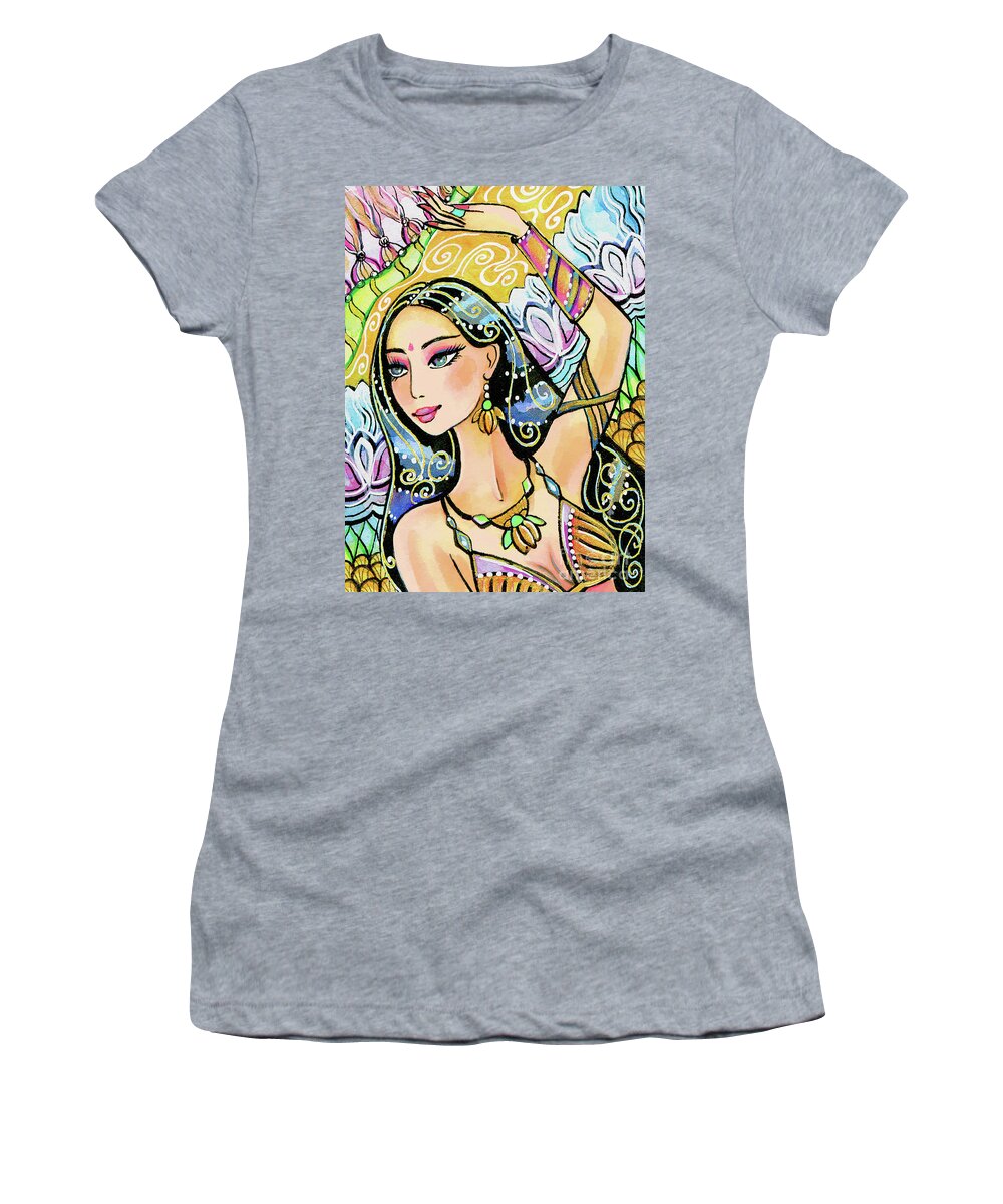 Belly Dancer Women's T-Shirt featuring the painting The Dance of Daksha by Eva Campbell