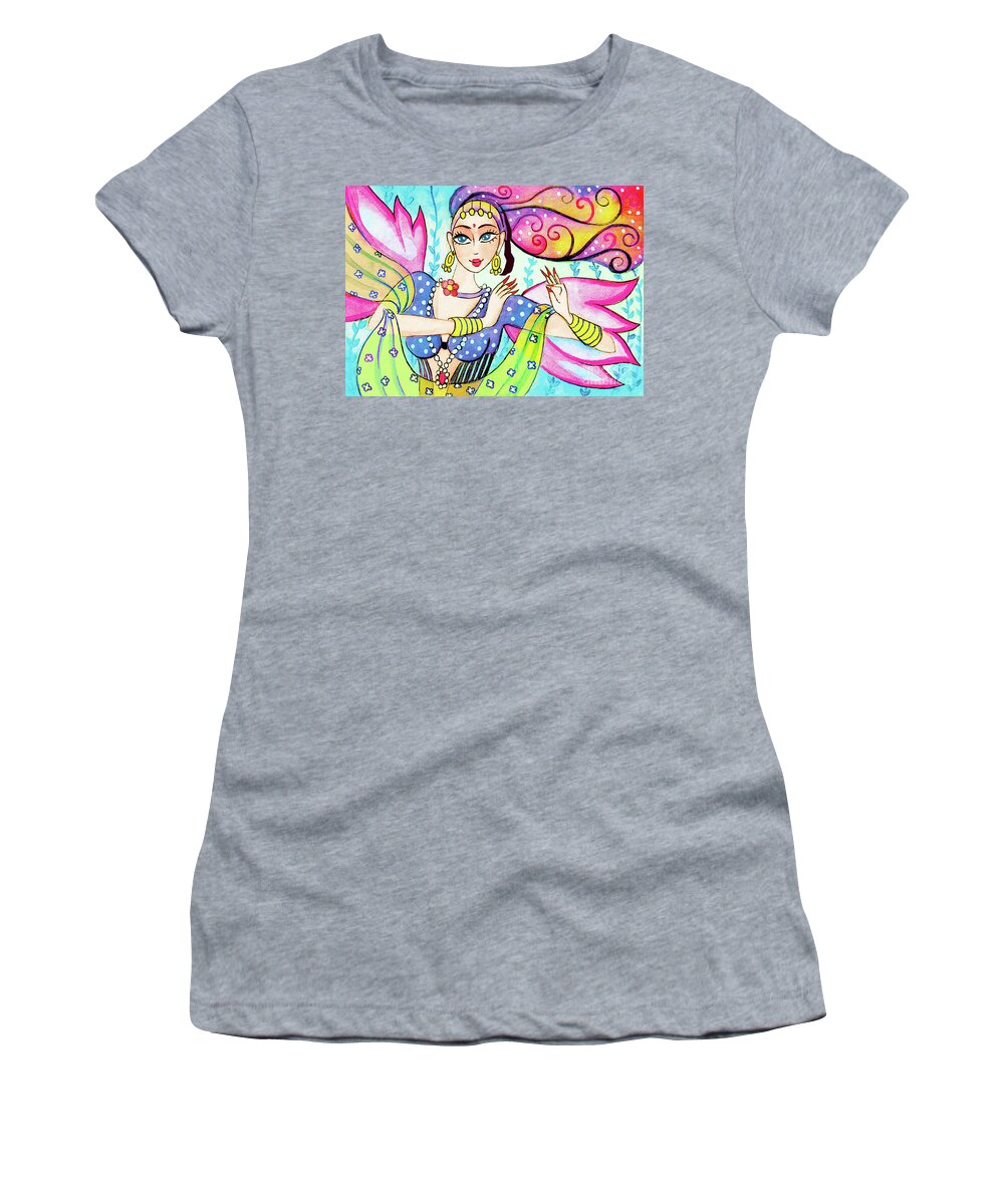 Fairy Dancer Women's T-Shirt featuring the painting The Dance of Pari by Eva Campbell
