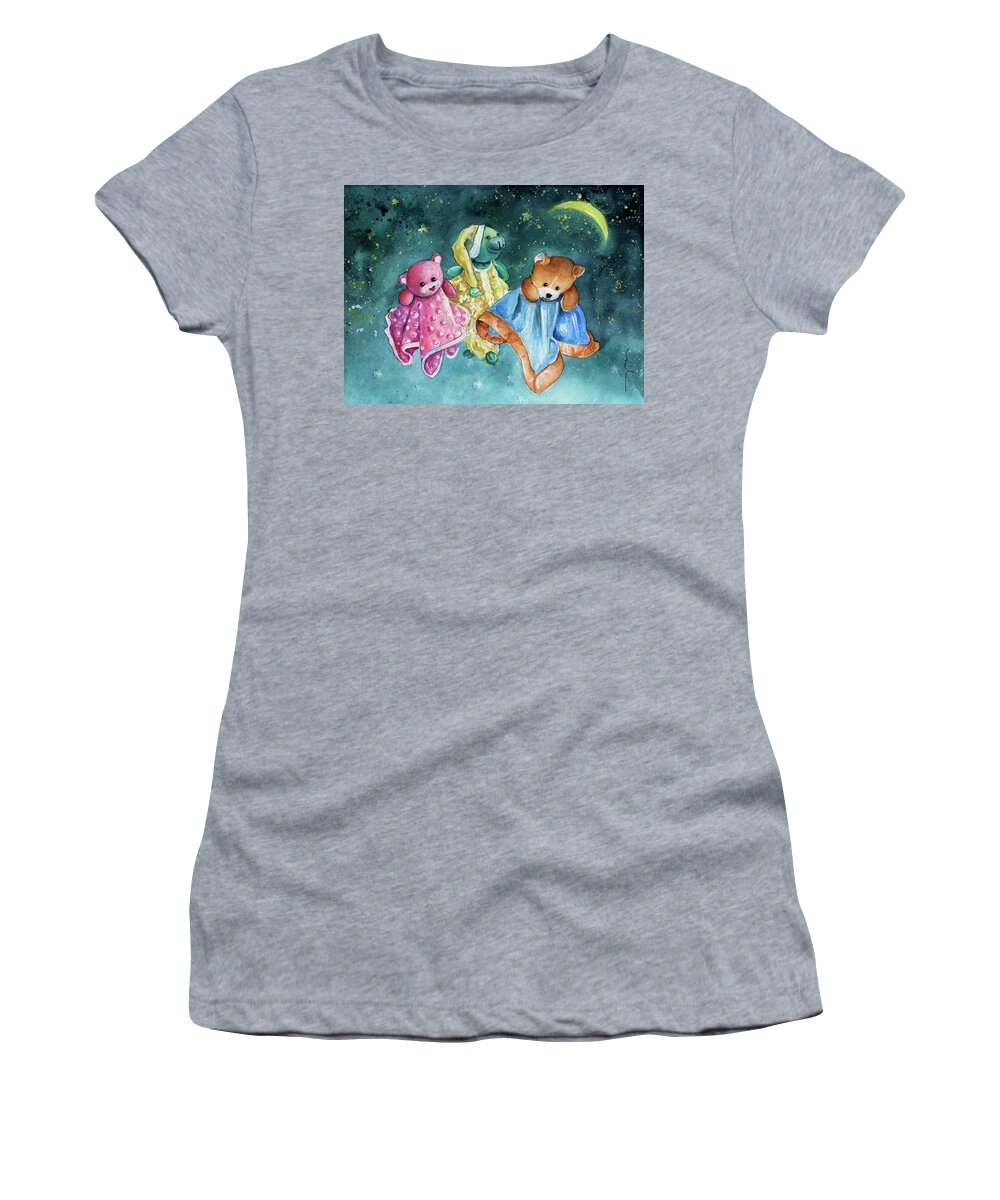 Truffle Mcfurry Women's T-Shirt featuring the painting The Doo Doo Bears by Miki De Goodaboom