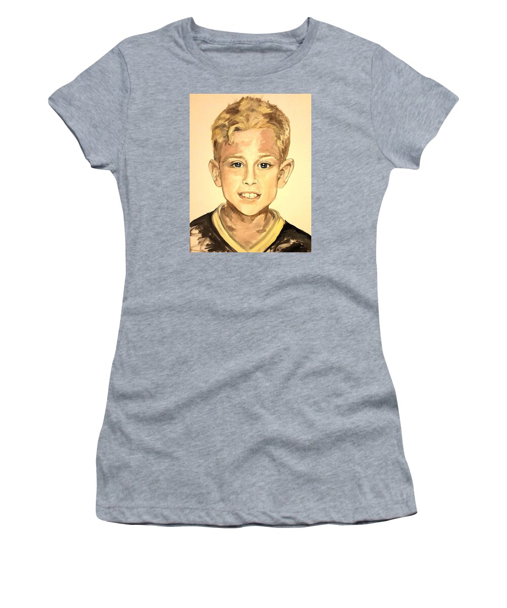 Portrait Women's T-Shirt featuring the painting Chance by Alexandria Weaselwise Busen