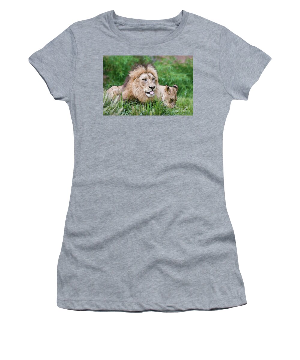 Cincinnati Zoo Women's T-Shirt featuring the photograph The Family by Ed Taylor