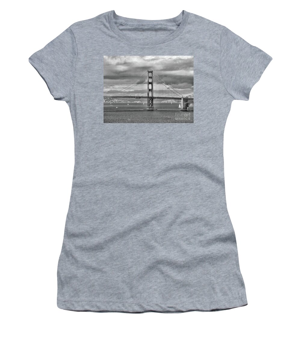 Golden Gate Bridge Women's T-Shirt featuring the photograph The famous Golden Gate Bridge by Scott Cameron