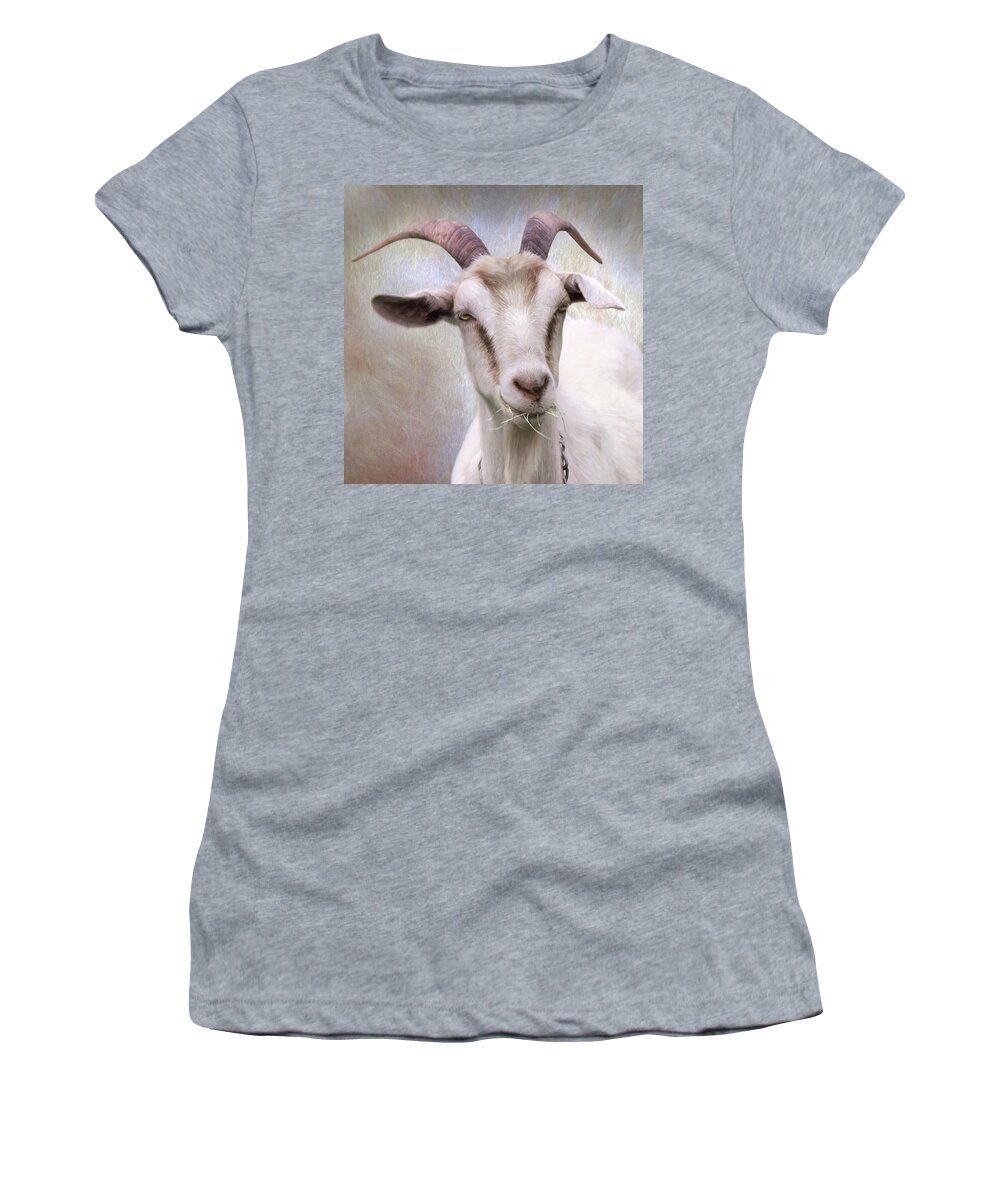 Farm Women's T-Shirt featuring the photograph The Farmer's Billy Goat by Lori Deiter
