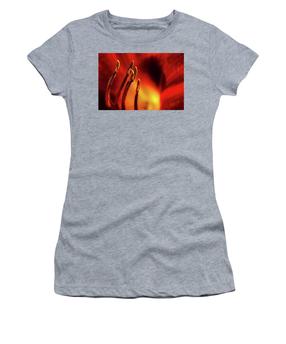 Lily Women's T-Shirt featuring the photograph The Fire Within by Mike Eingle
