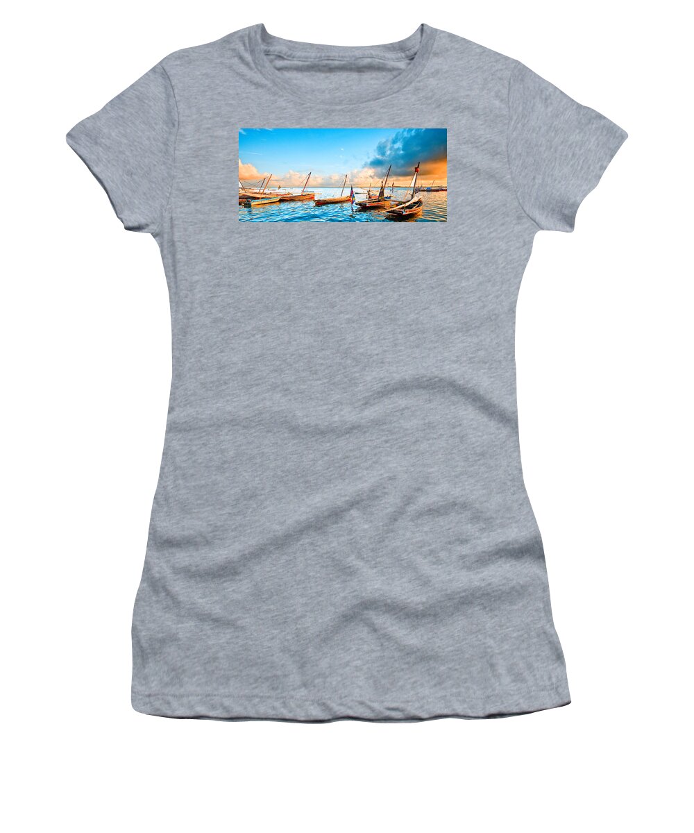 Boats Women's T-Shirt featuring the photograph The fleet by Patrick Kain