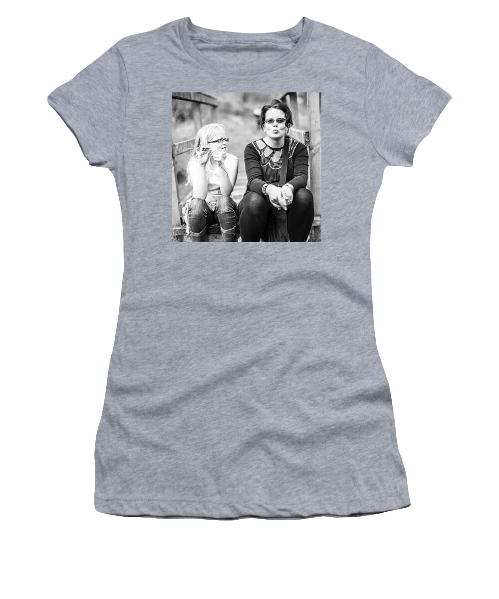  Women's T-Shirt featuring the photograph The Girls In My Life by Aleck Cartwright