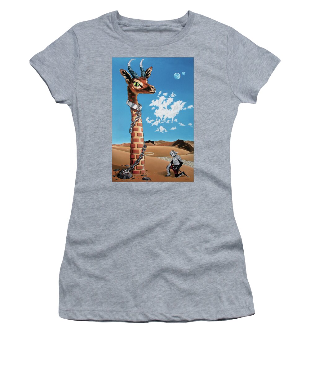  Women's T-Shirt featuring the painting The Guardian by Paxton Mobley