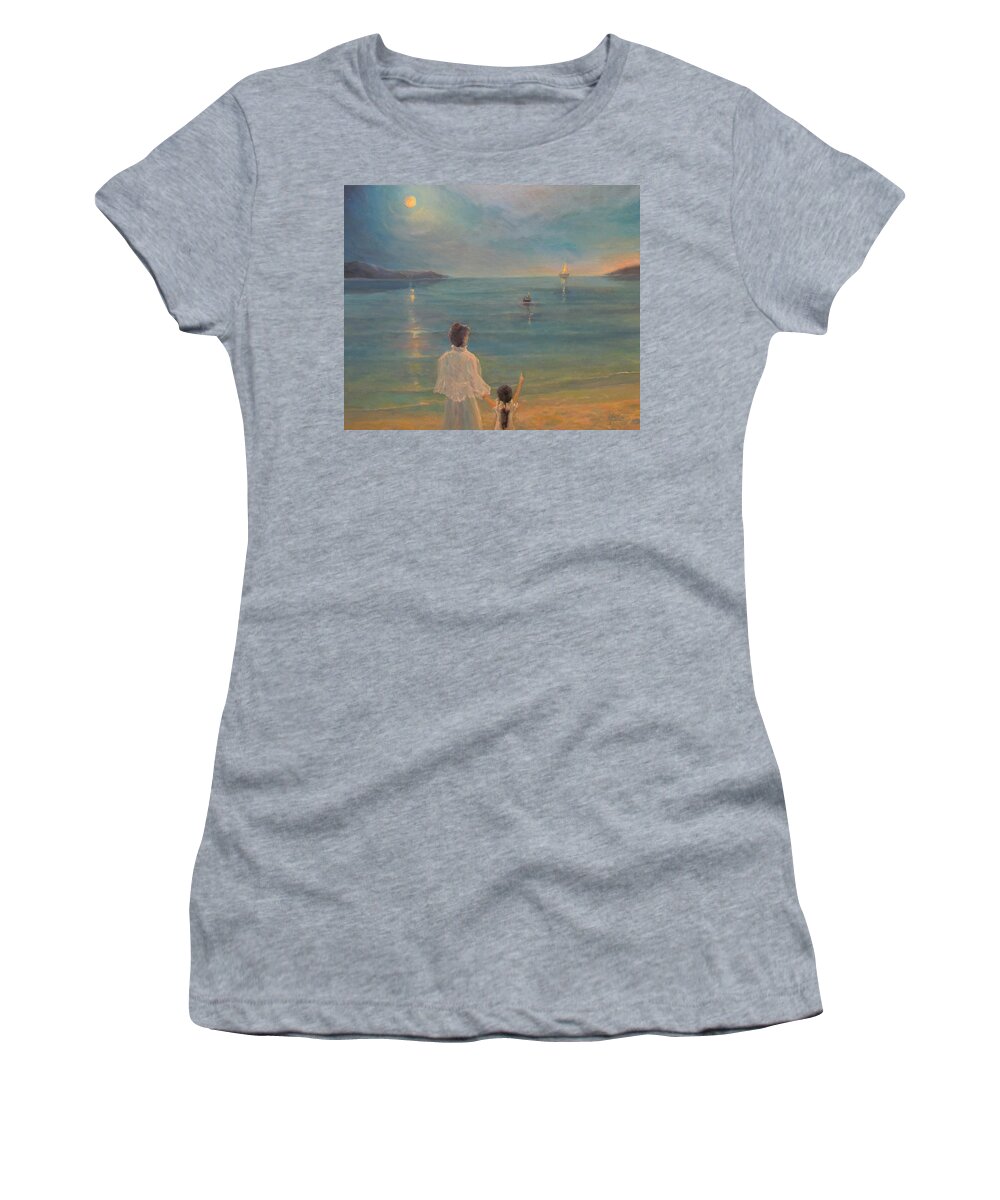 Nature Women's T-Shirt featuring the painting The Homecoming by Donna Tucker