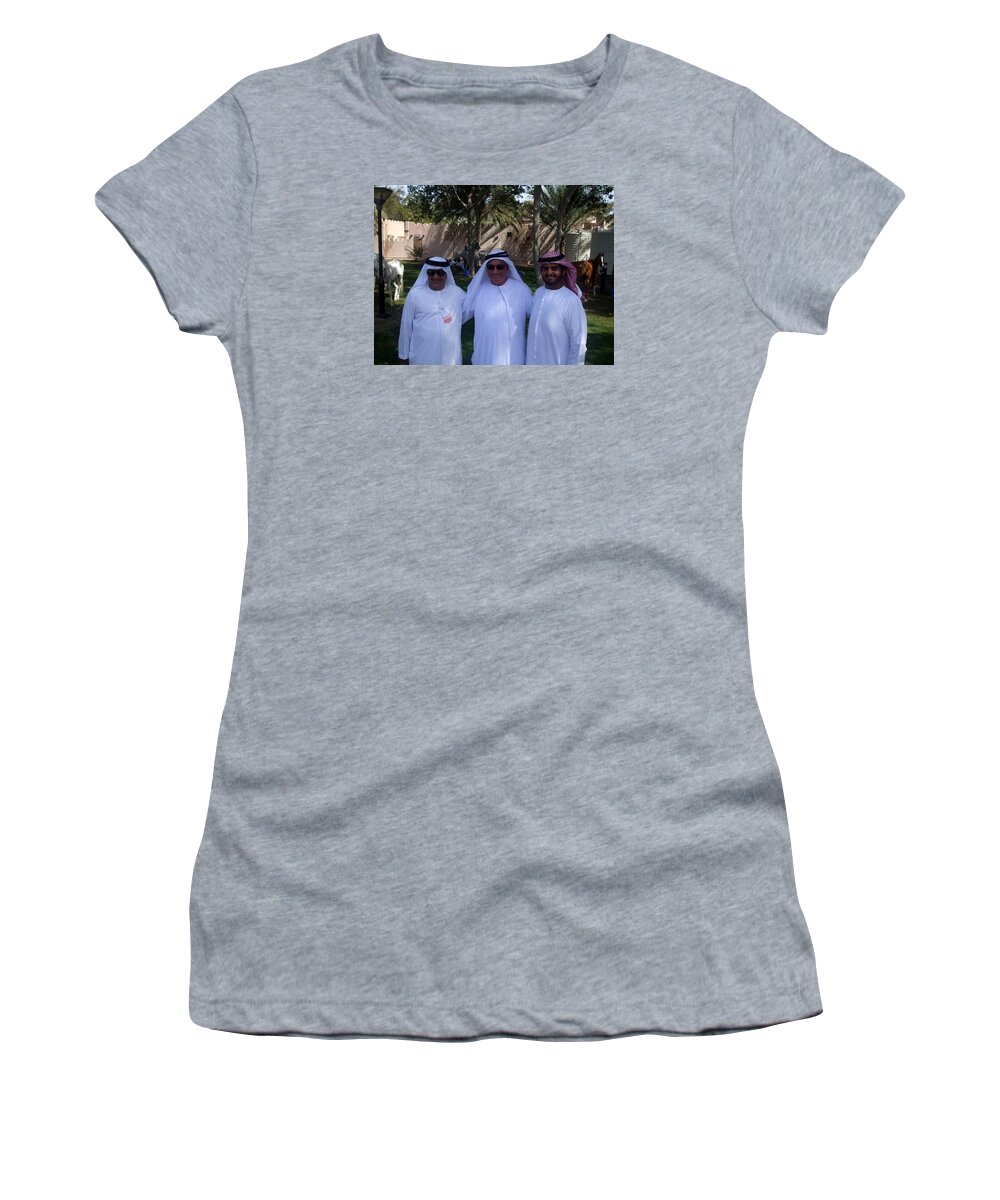 Abu Dhabi Women's T-Shirt featuring the photograph The Horsemen Abu Dhabi by Mackenzie Moulton