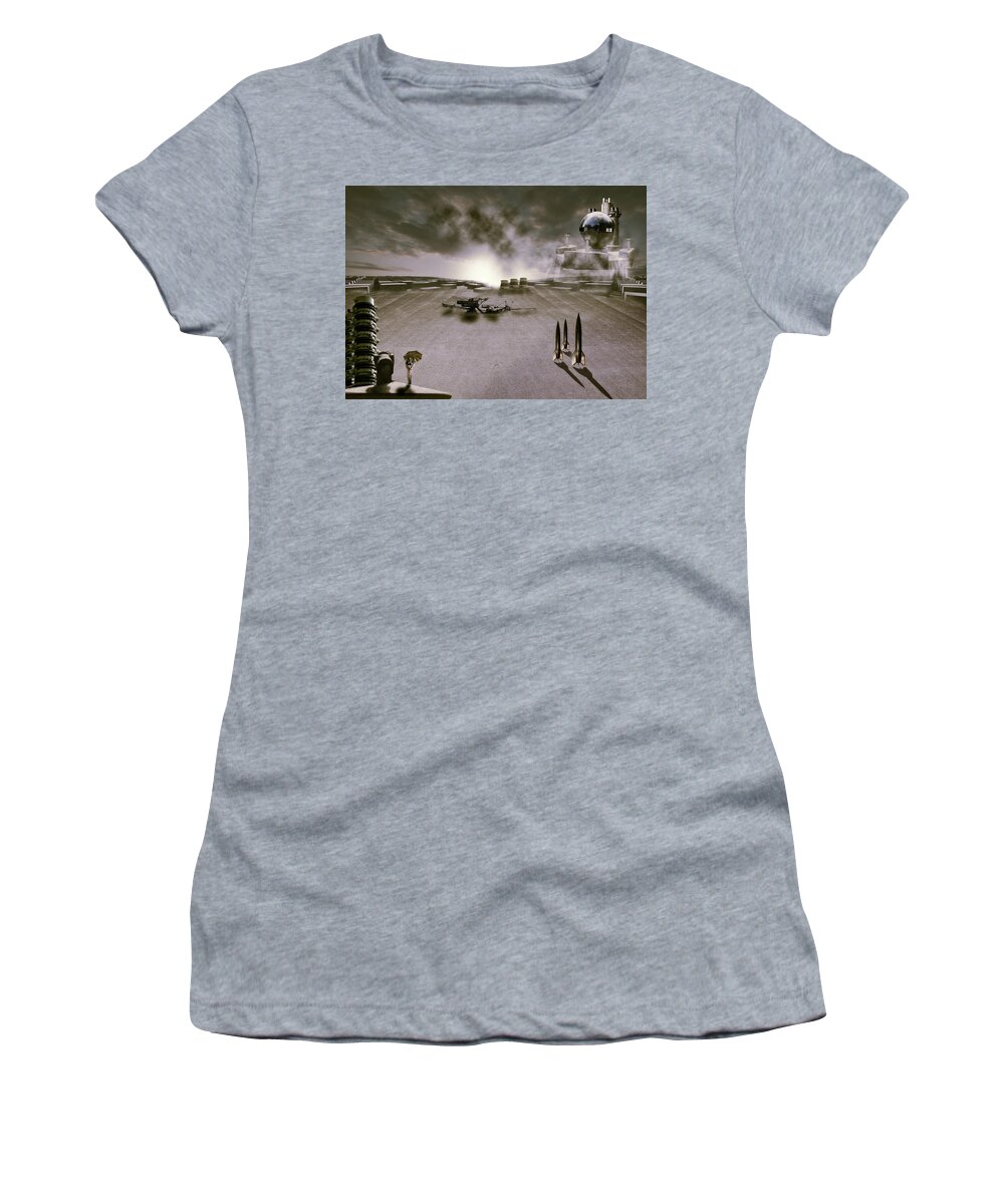Abstract Women's T-Shirt featuring the photograph The industrial revolution by Nathan Wright