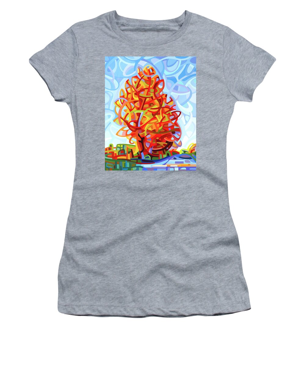 Fine Art Women's T-Shirt featuring the painting The Jester by Mandy Budan