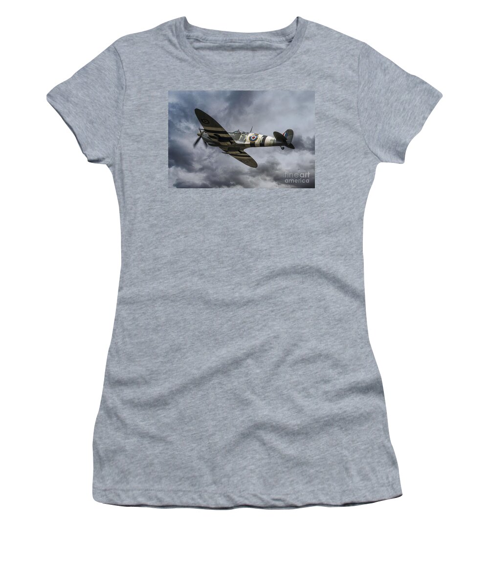 Supermarine Women's T-Shirt featuring the digital art The Kent Spitfire by Airpower Art