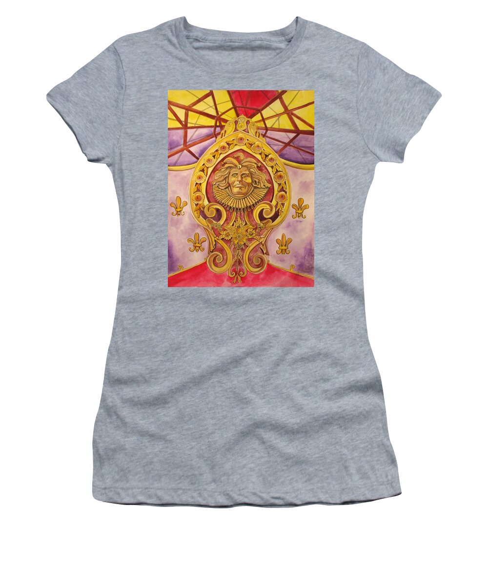 Asbury Art Women's T-Shirt featuring the painting The King of the Carousel by Patricia Arroyo