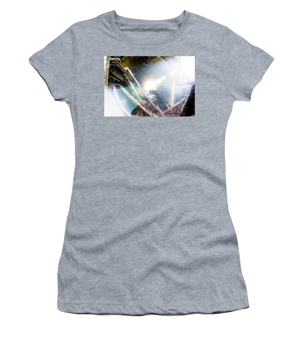 Lights Women's T-Shirt featuring the photograph The Light at the End of the Tunnel 2 by Pelo Blanco Photo