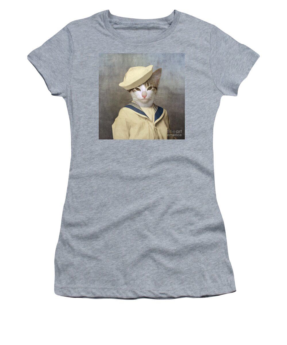 Cat Women's T-Shirt featuring the photograph The Little Rascal by Martine Roch