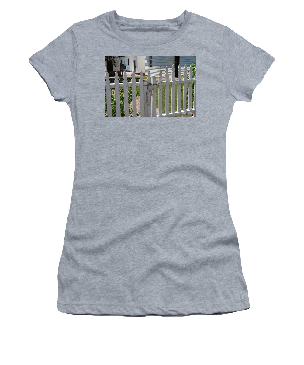 Gate Women's T-Shirt featuring the photograph The Lock by Eric Liller