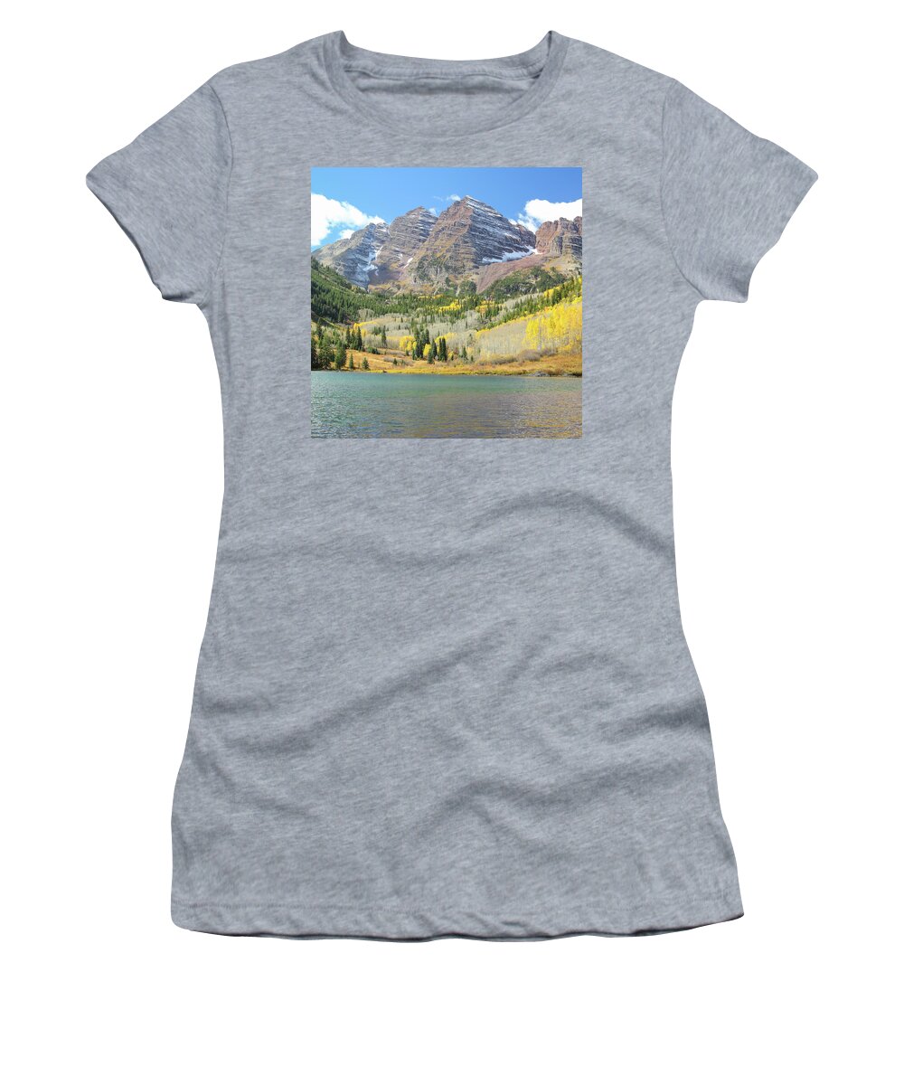 Colorado Women's T-Shirt featuring the photograph The Maroon Bells 2 by Eric Glaser