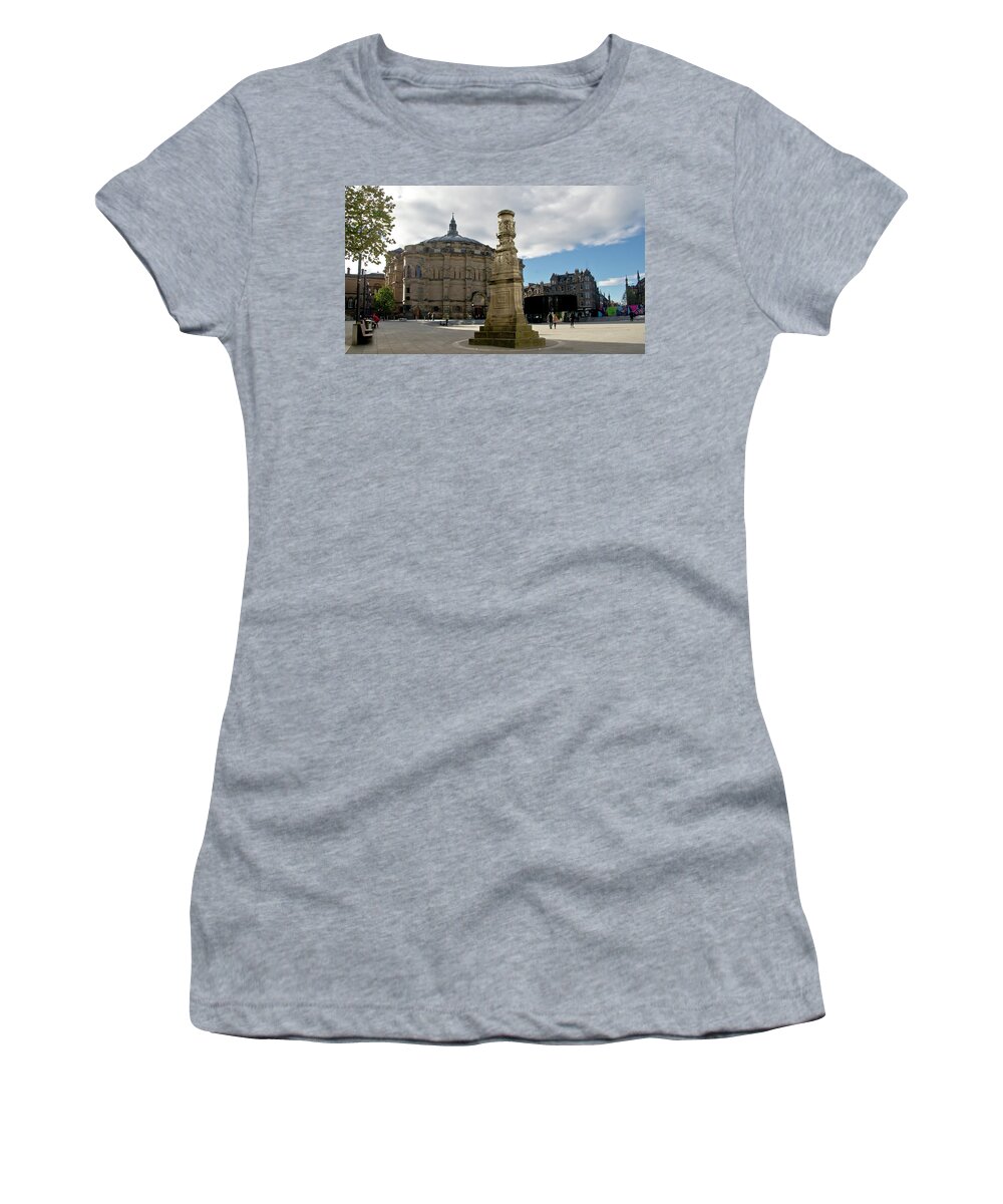 Hall Women's T-Shirt featuring the photograph The Mc Ewan Hall and Bristo Square by Elena Perelman