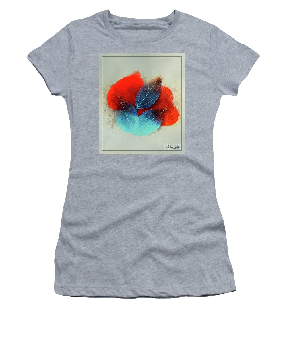 Leaves Women's T-Shirt featuring the photograph The Monthly Leaf Mixer by Rene Crystal