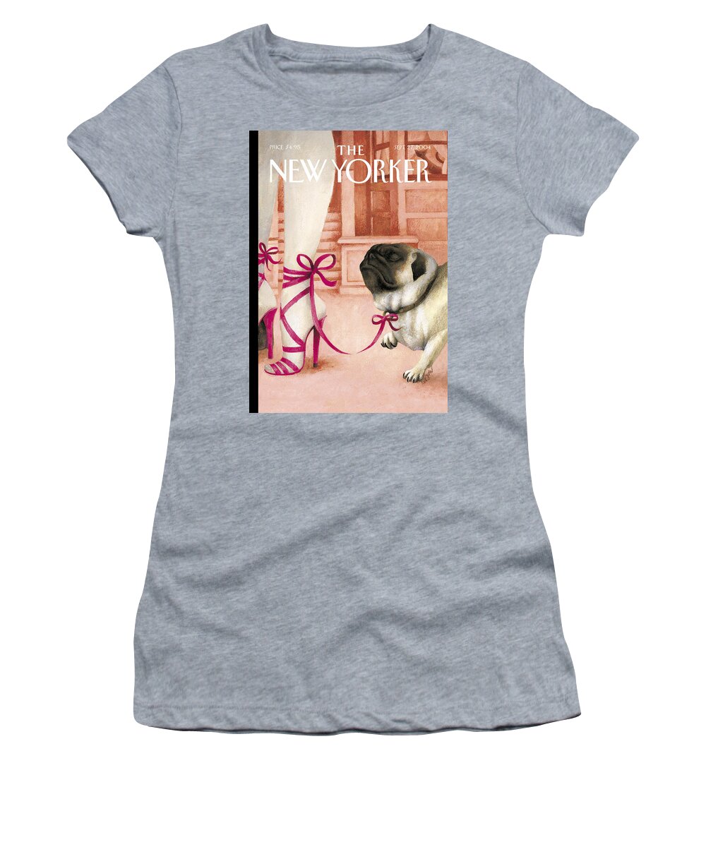 Brought To Heel Women's T-Shirt featuring the painting Brought To Heel by Ana Juan