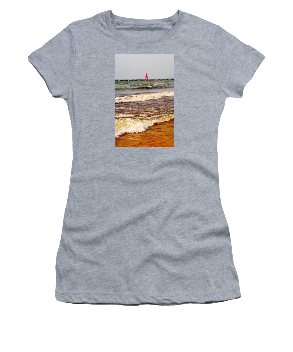 Lake Michigan Women's T-Shirt featuring the photograph The North Shore by Daniel Thompson