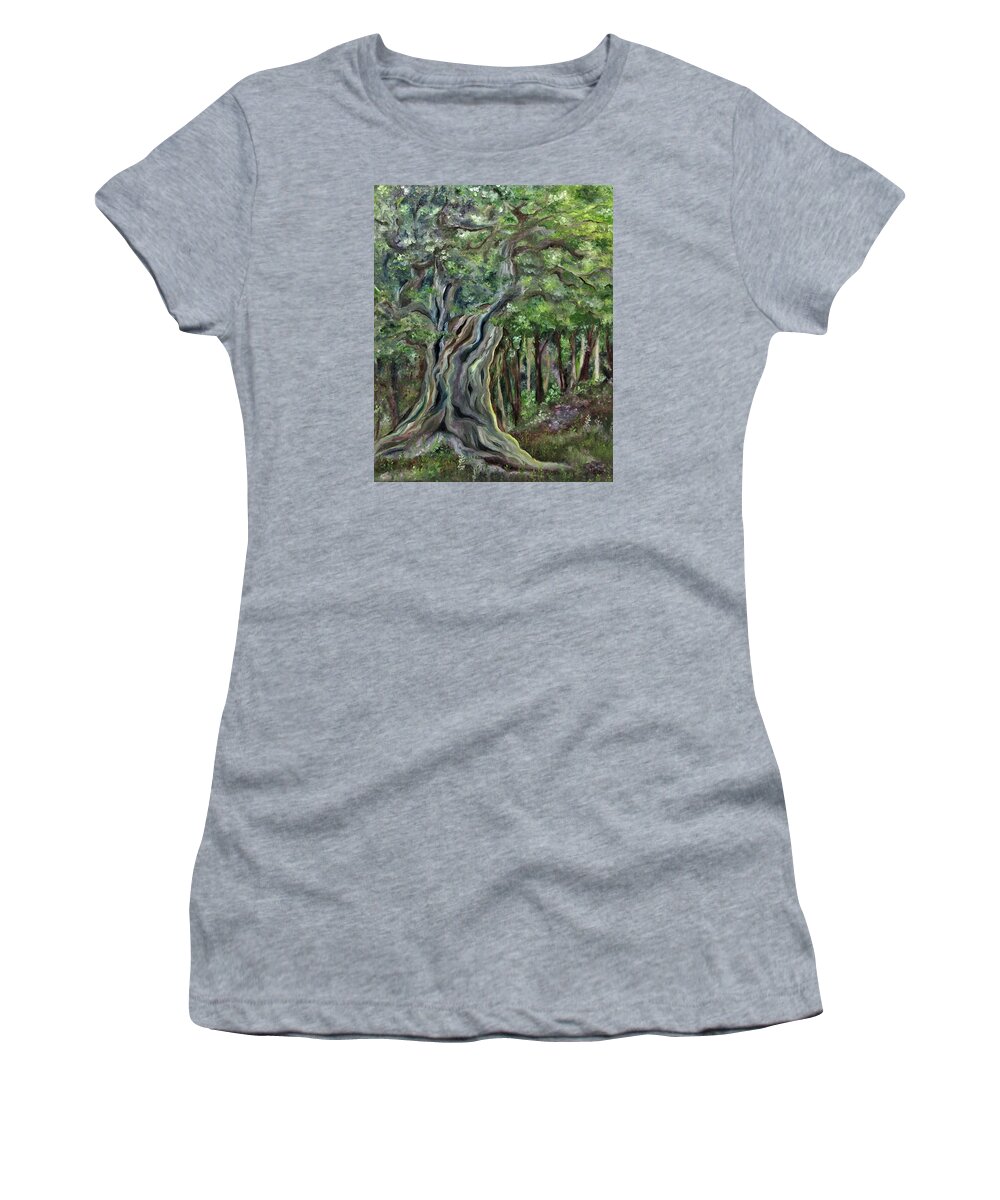 Fairy Tale Women's T-Shirt featuring the painting The Om Tree by FT McKinstry