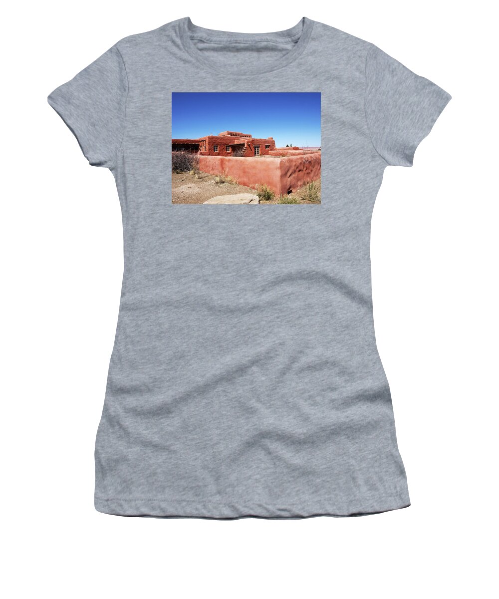 Painted Desert Women's T-Shirt featuring the photograph The Painted Desert Inn by Mary Capriole