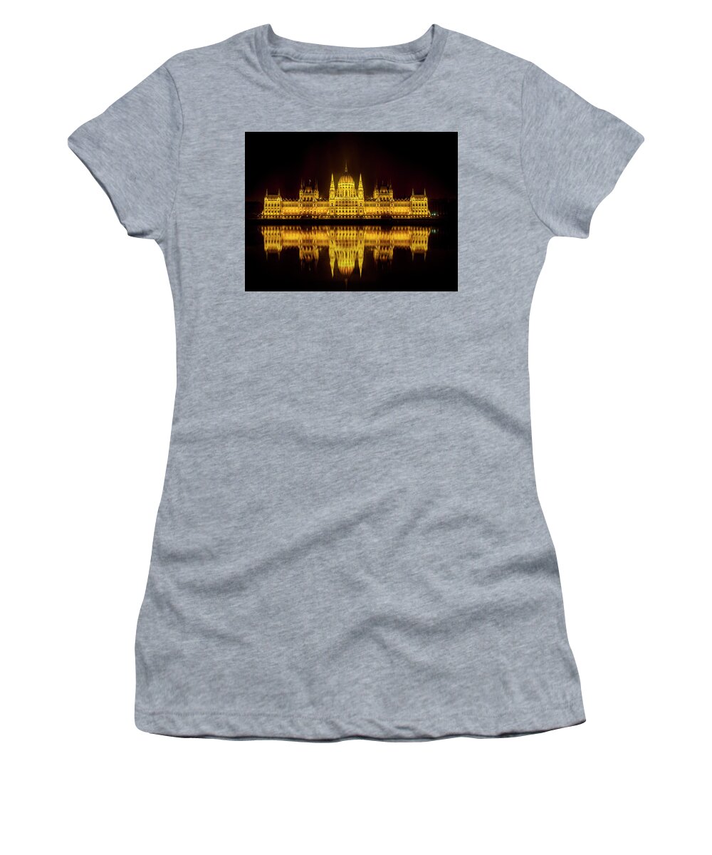 Danube Women's T-Shirt featuring the photograph The Parliament house by Usha Peddamatham