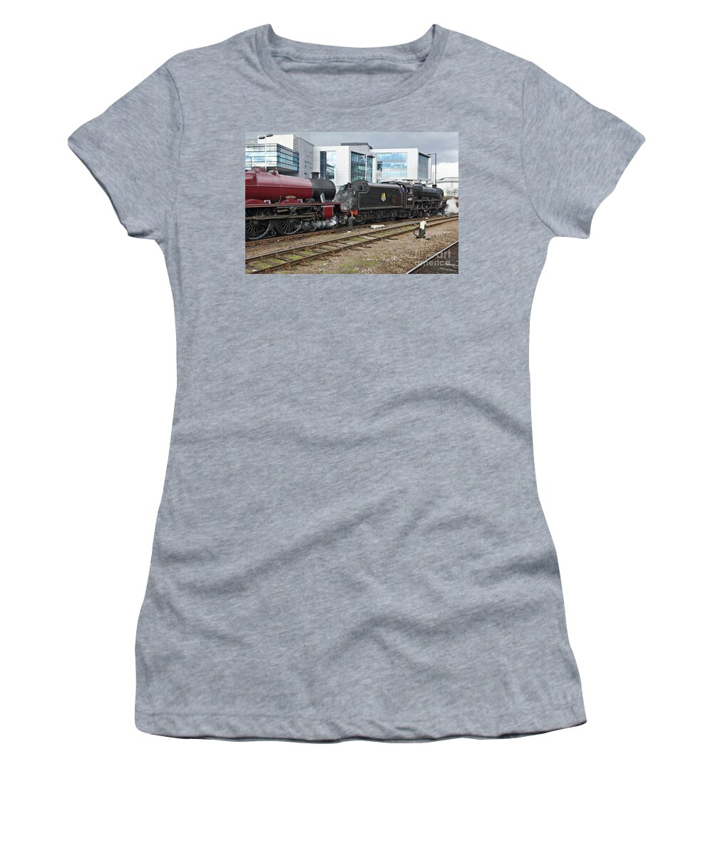 Steam Women's T-Shirt featuring the photograph The Past and The Present. by David Birchall