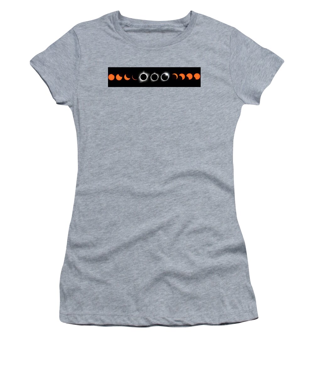 Eclipse Women's T-Shirt featuring the photograph The Phase of an Eclipse - Straight by Matt Swinden