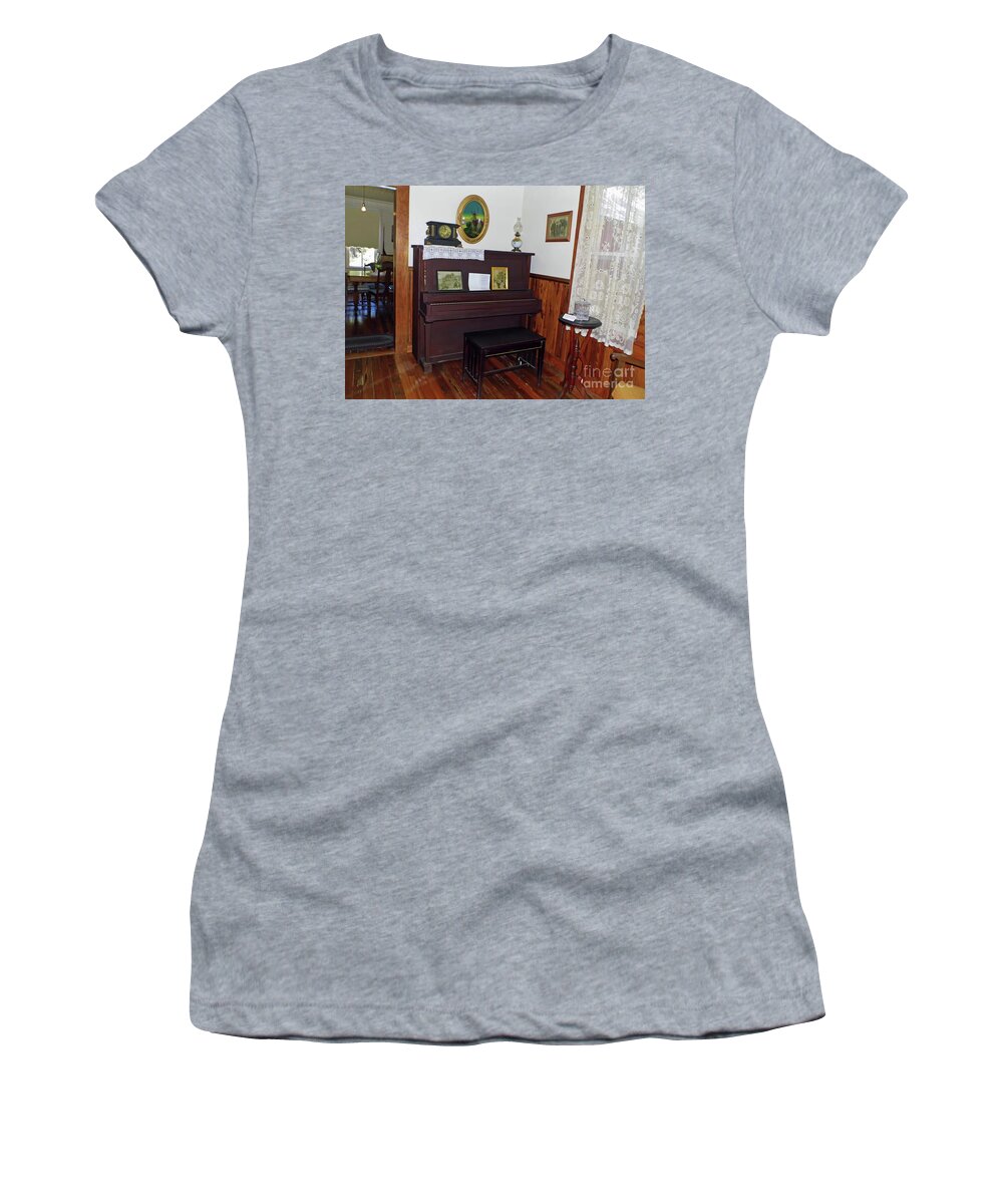Piano Women's T-Shirt featuring the photograph The Piano Room by D Hackett