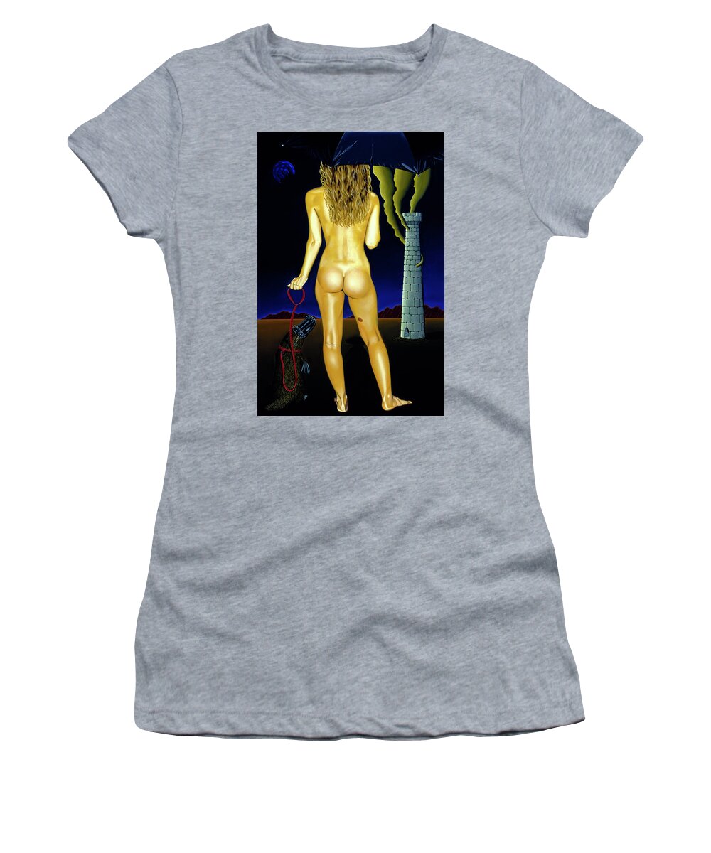  Women's T-Shirt featuring the painting The Platypus Tamer by Paxton Mobley