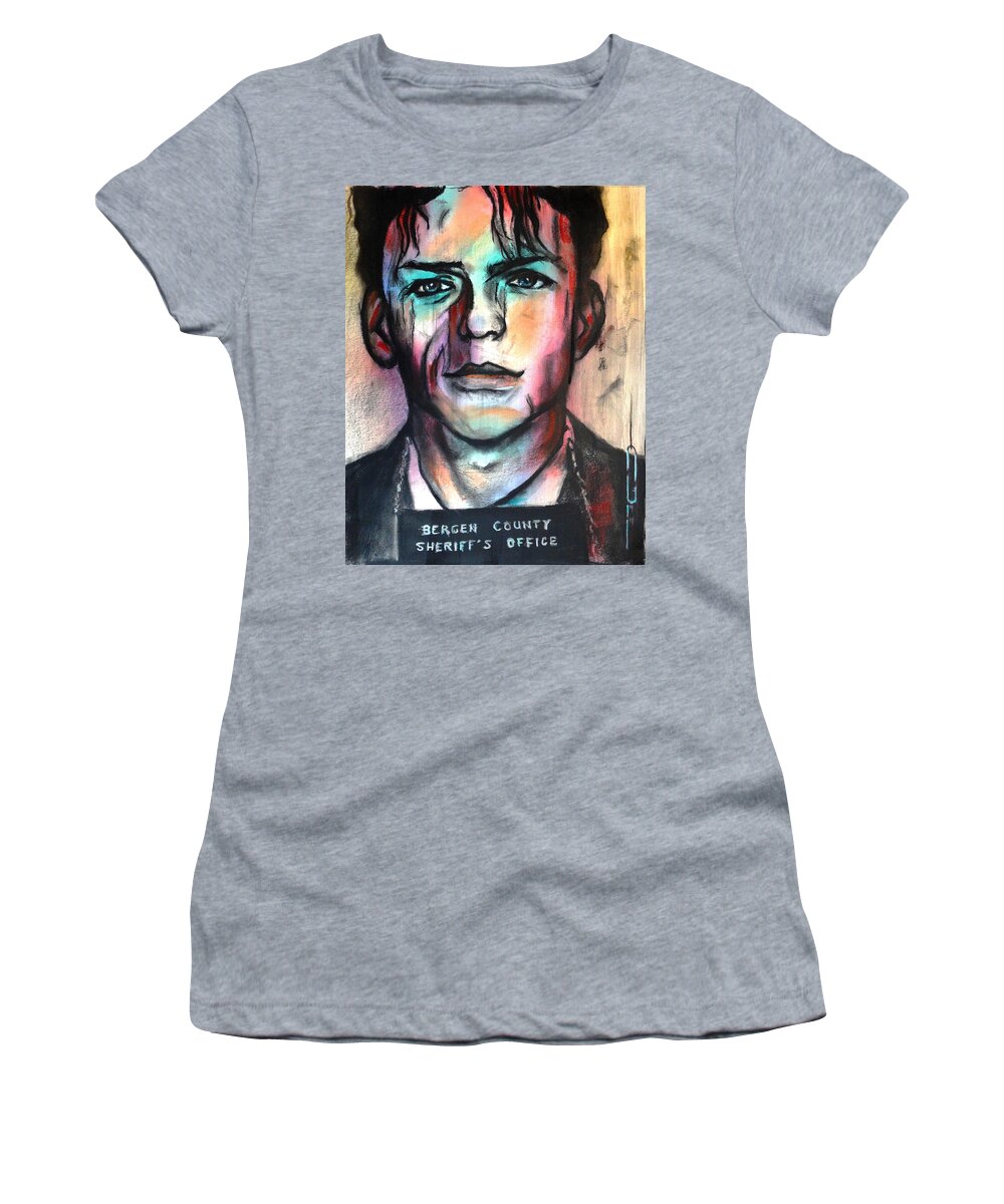 Frank Sinatra Women's T-Shirt featuring the pastel The Player by Eric Dee