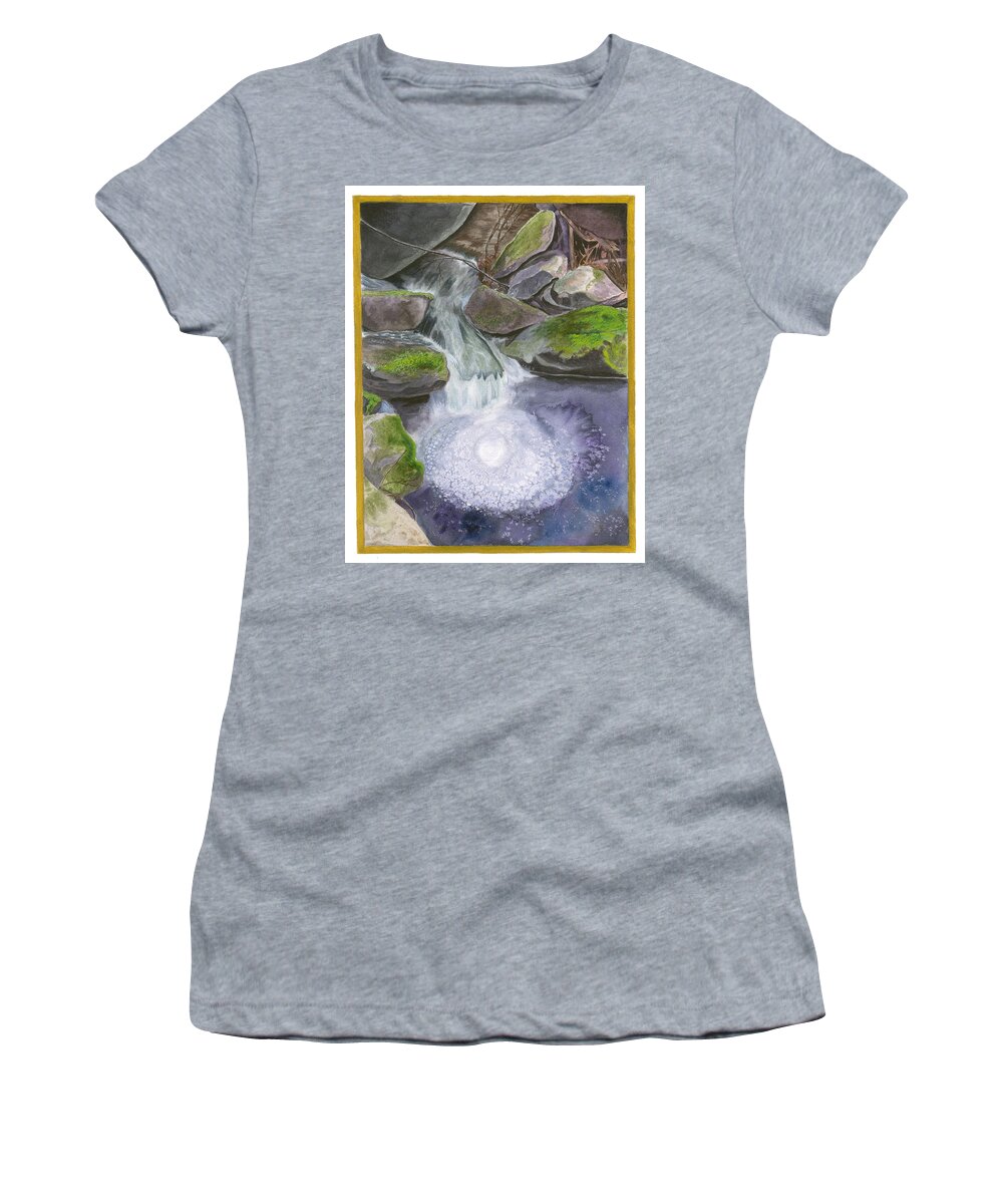 Water Women's T-Shirt featuring the painting The Pool by Norman Klein