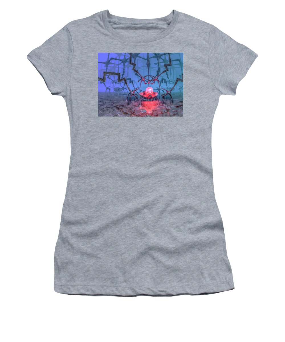 Reflection Women's T-Shirt featuring the digital art The professor's madness by Tim Abeln