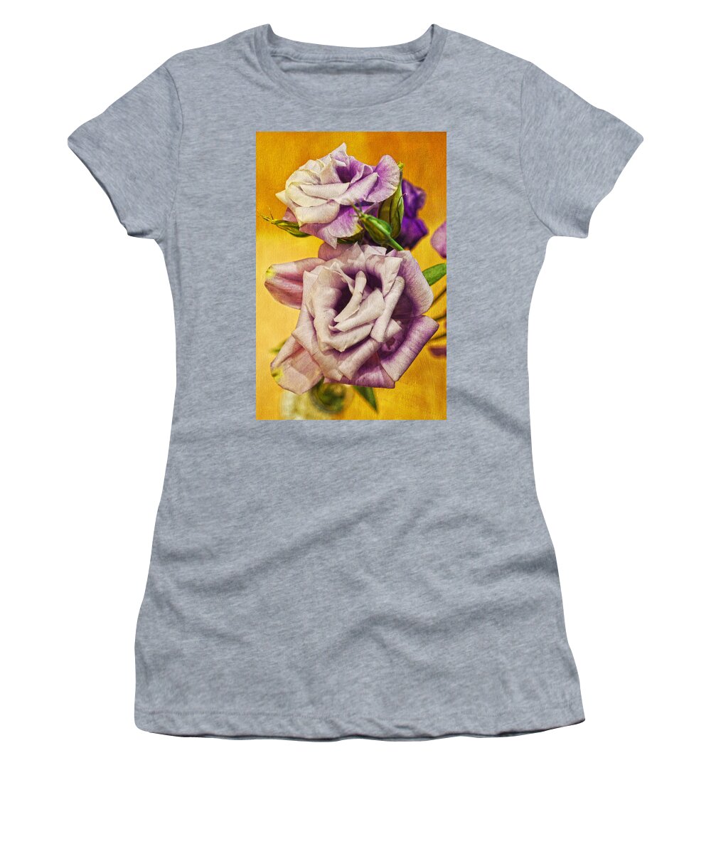 Purple Rose Women's T-Shirt featuring the photograph The Purple Rose by Sandi OReilly